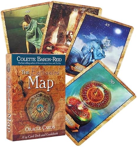 Amazon Co Jp 54個エンチャントされた地図オラクルカード英語版ミステリアスタロットカード占い運命タロットデッキボードゲームカード ホーム キッチン
