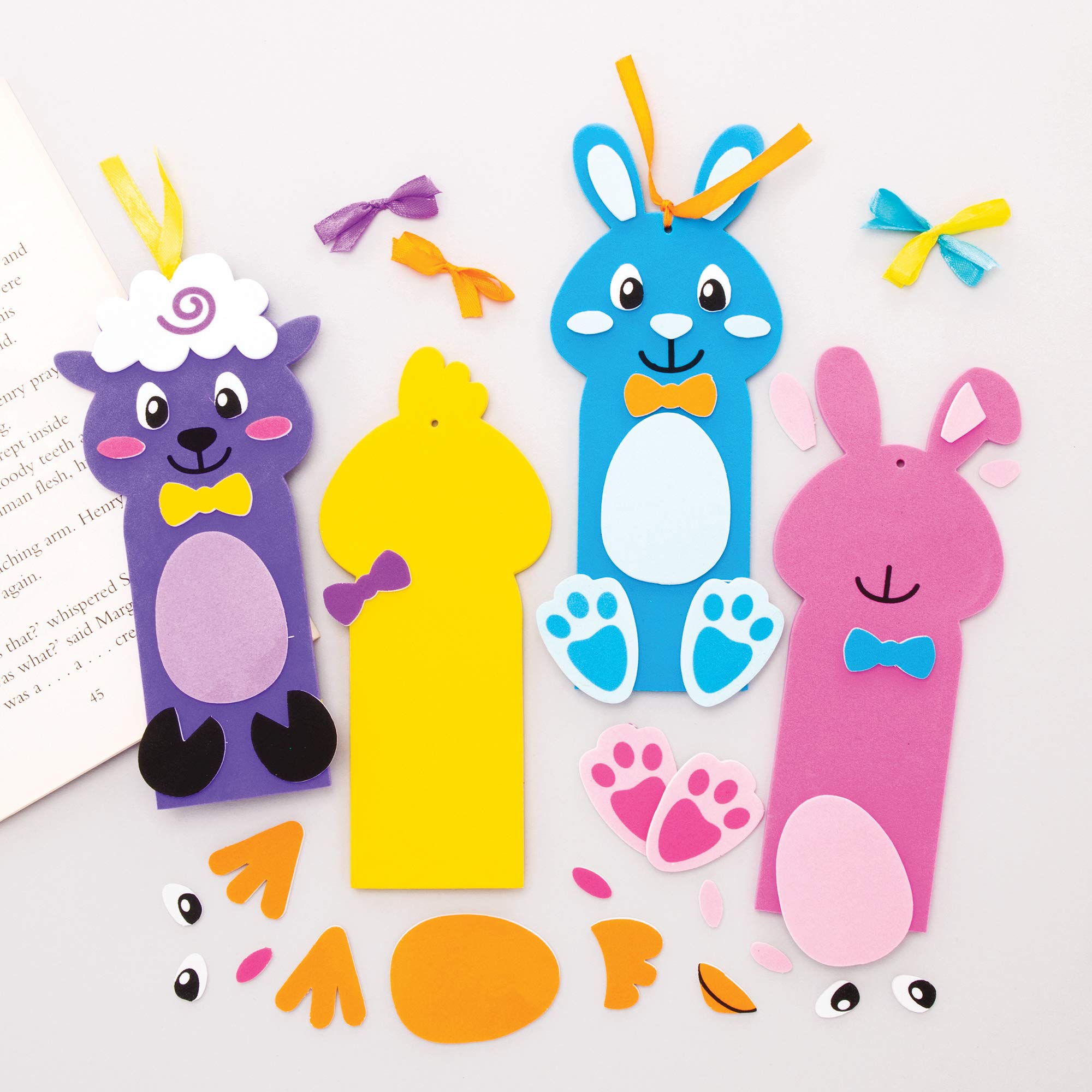 Baker Ross Easter Bookmarks - Pack of 8, Easter Crafts, Craft For Kids (AT503)