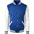 HOOD CREW Man’s Varsity Baseball Jacket Cotton Blend Letterman Jackets
