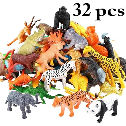 Joyibay Kids Animal Toy Set Animal Model Toy Realistic Funny Animal Figure (32PCS Forest Animal)