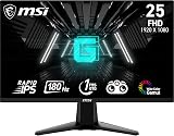 MSI G255F 25-inch FHD Rapid IPS Gaming Monitor 180Hz 1ms Adaptive Sync view 1