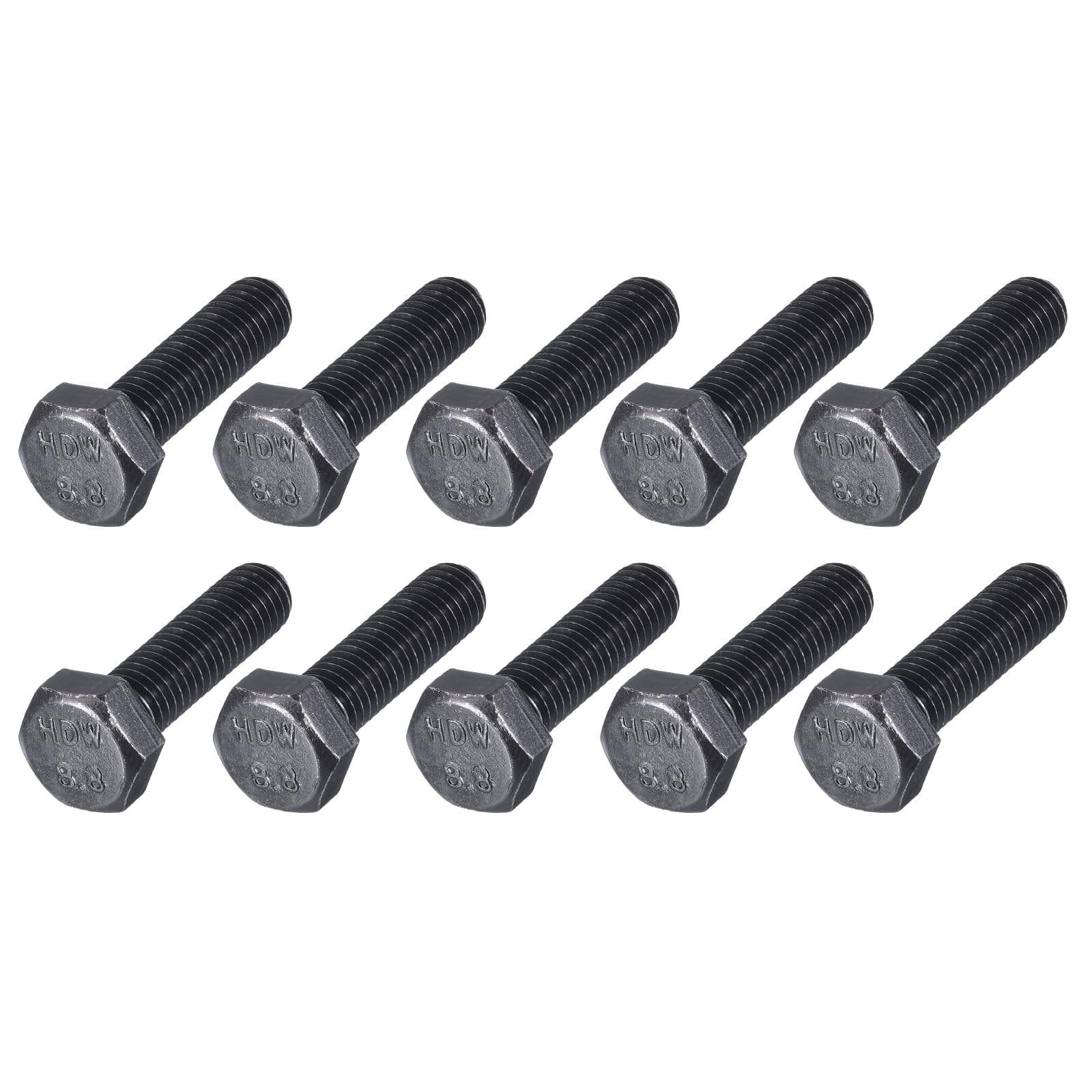 METALLIXITY Hex Bolts (M8-1.25x30mm) 15Pcs, 8.8 Grade Carbon Steel Fully Threaded Black Oxide, Coarse Thread UNC Hex Head Screw Bolt - for Furniture Repair โ image 1