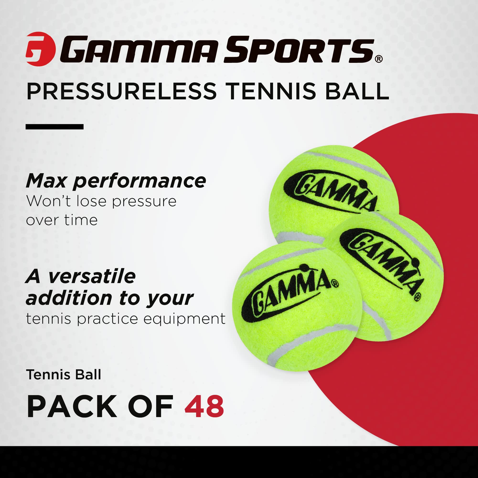 GAMMA Sports Pressureless TennisBalls Bucket, Bulk Tennis Balls