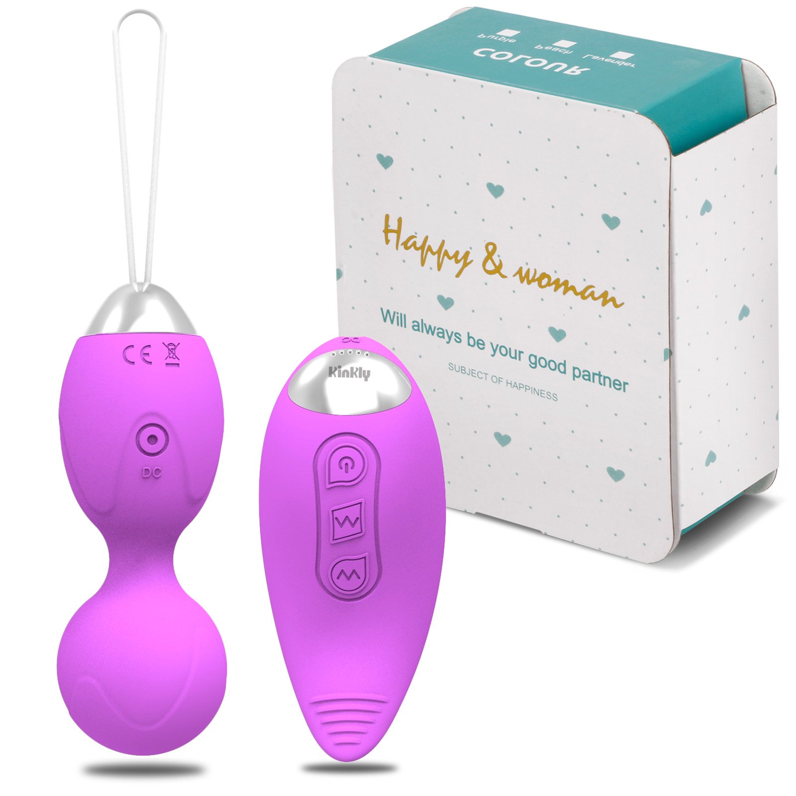 Kegel Exercise Weight Ben Wa Massage Ball with Wireless Remote Controller for Women Bladder Control & Pelvic Floor Exercises