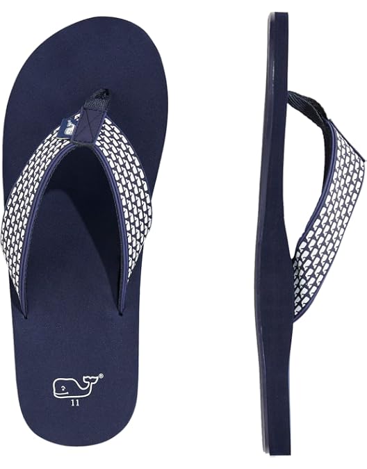 Amazon.com | vineyard vines Braided Rope and Leather Flip  display picture 3