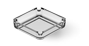 Incrizma Glassware - Imported Square Glass Ashtray (2)