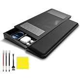 Computer Keyboard Stand with Wrist Rest &amp; Storage Tray - Acrylic Keyboard Riser for Office Desk Accessories Decor, Ergonomic Keyboard Holder for Home Comfortable Typing - Fits All Keyboard Sizes