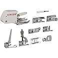 SINGER | Sewing Machine Accessory Kit, Including 9 Presser Feet, Twin Needle, and Case, Clear - Sewing Made Easy