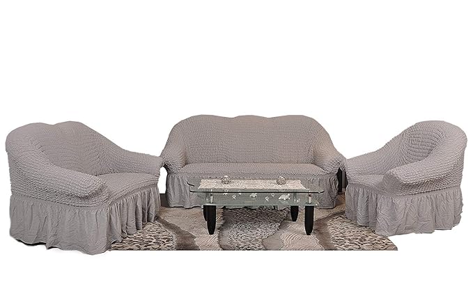 My Palace Stretch Sofabezüge 1er + 2er + 3er in grau (Stretchhusse, Sofa-Husse, Sofabezug) / Sofabezug IKEA/sofabezuege 3 2 1