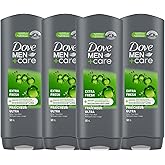 Dove Men+Care Body and Face Wash, with 24-hour Nourishing Micromoisture, Extra Fresh, Men's Body Wash, 532mL