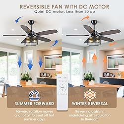 Farmhouse Ceiling Fan with Light and