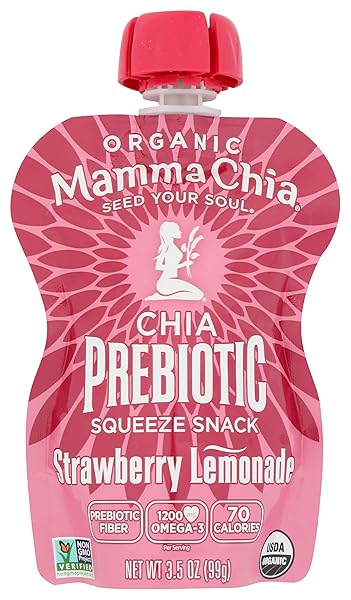 PREBIOTIC SQUEEZE SNACK, STRAWBERRY LEMONADE