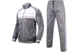 MEGUB Men's Tracksuits Set Casual Long Sleeve Running Jogging Suits 2 Piece Sweatsutis Sets