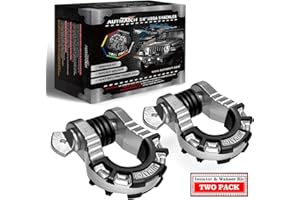 AUTMATCH D Ring Shackles 3/4" Mega Shackle (2 Pack) 68,000Ibs Break Strength - Heavy Duty Clevis Shackles with 7/8" Screw Pin
