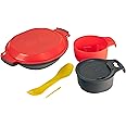 humangear GoKit Deluxe: 7-Tool Lightweight Camping Mess Kit with Portable Insulated Cup, Camping Plate, Bowl, Utensil, and Toothpick - Ideal On-The-Go Camping Solution