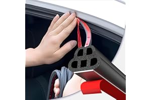 alophoty 34 Ft Car Door Seal Strip Universal Self Adhesive Automotive Weather Stripping, Double Layer 5-Hole Car Door Soundproofing Strip, Rubber Seal Strip for Cars Trucks SUVs RVs
