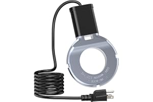 QANSKM 500W Utility De-Icer, Thermostatic Control Bird Bath Heater De-icer, Chicken Water Heater, Stock Tank Heater for Livestock Poultry Birds, Cows, Horses, Wildlife Drinkingwith 10FT Power Cord (Silver)