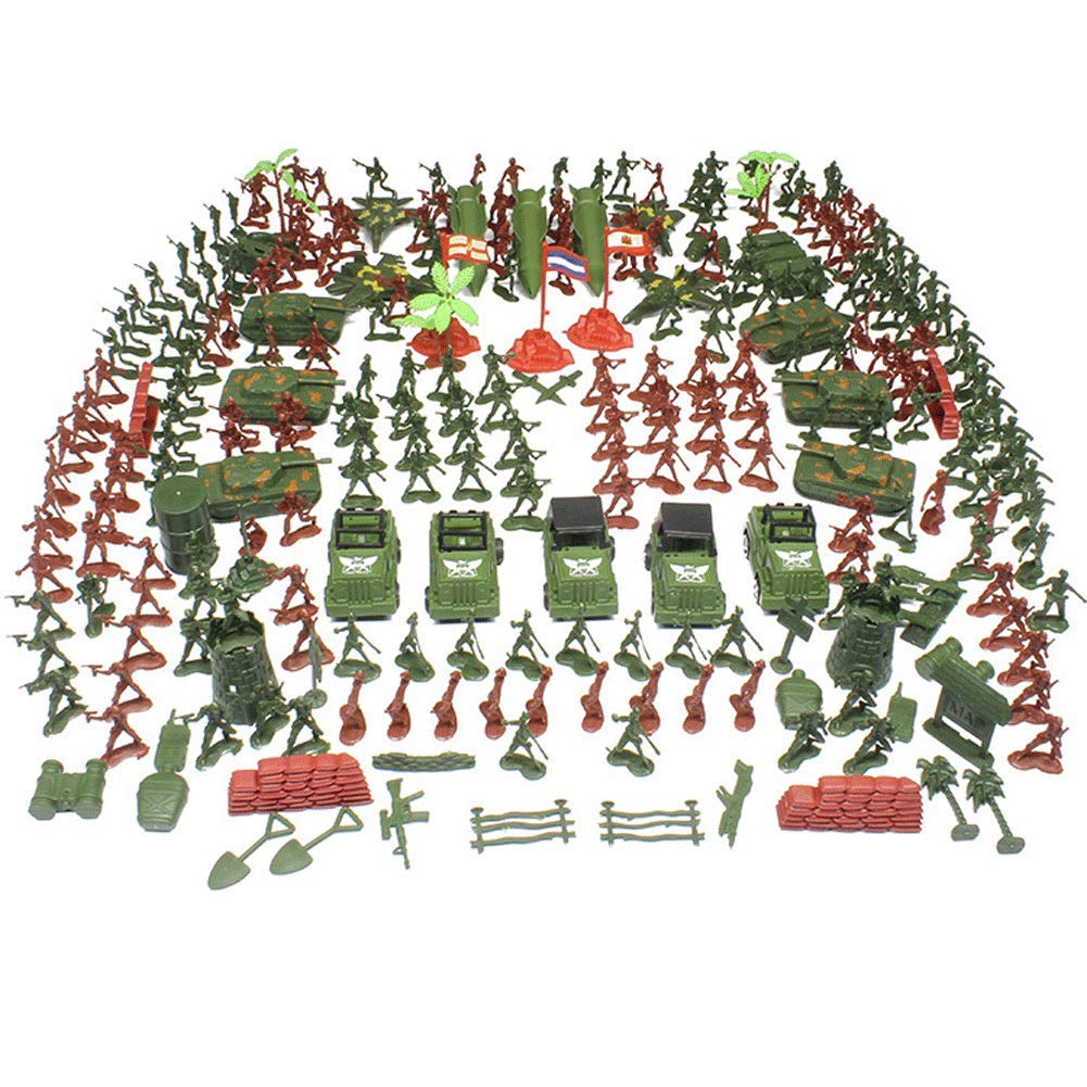 Army Toys, 307 PCS World War II Soldiers Plastic Army Men Combat Special Forces with Hand Bag Birthday for Party Favor