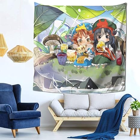 Amazon Co Jp ハクメイとミコチ 多機能 壁掛 けタペストリー 個性 装飾用品 屋外 室内 風呂 浴室 台所 家庭用 壁 窓の装飾 カーテン 模様替え リビングの飾り部屋飾り 新居祝い 個性プレゼント 布製150ｘ150cm ホーム キッチン