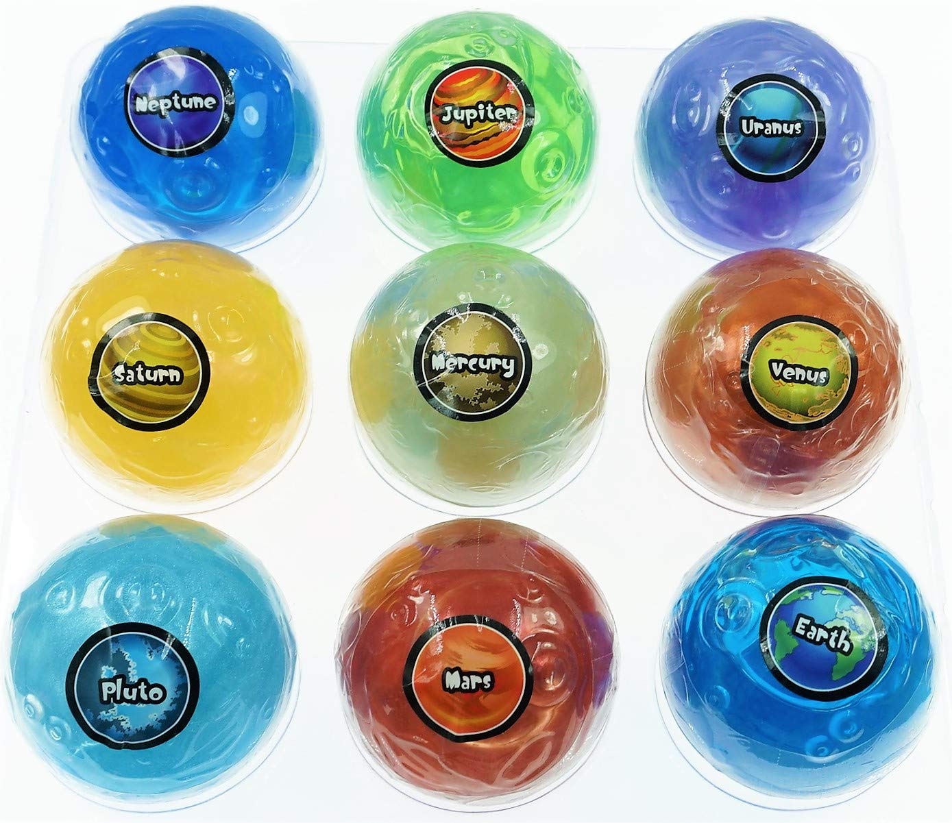 Planet Putty Galaxy Solar System Slime Pack Of 9 Planet Assorted By Ja Ru Metallic Colors Fun Educational Science Game Plus 1 Collectable Bouncy