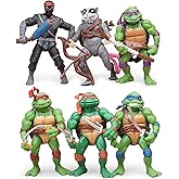 OBXAVV 4.7" Turtles Action Figures 6PCS Figure Bundle Toys Collection Birthday for Kids