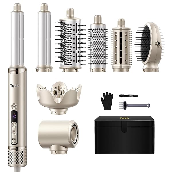 TQCIR 8-IN-1 PROFESSIONAL HOT AIR STYLER&HAIR DRYER BRUSH,...