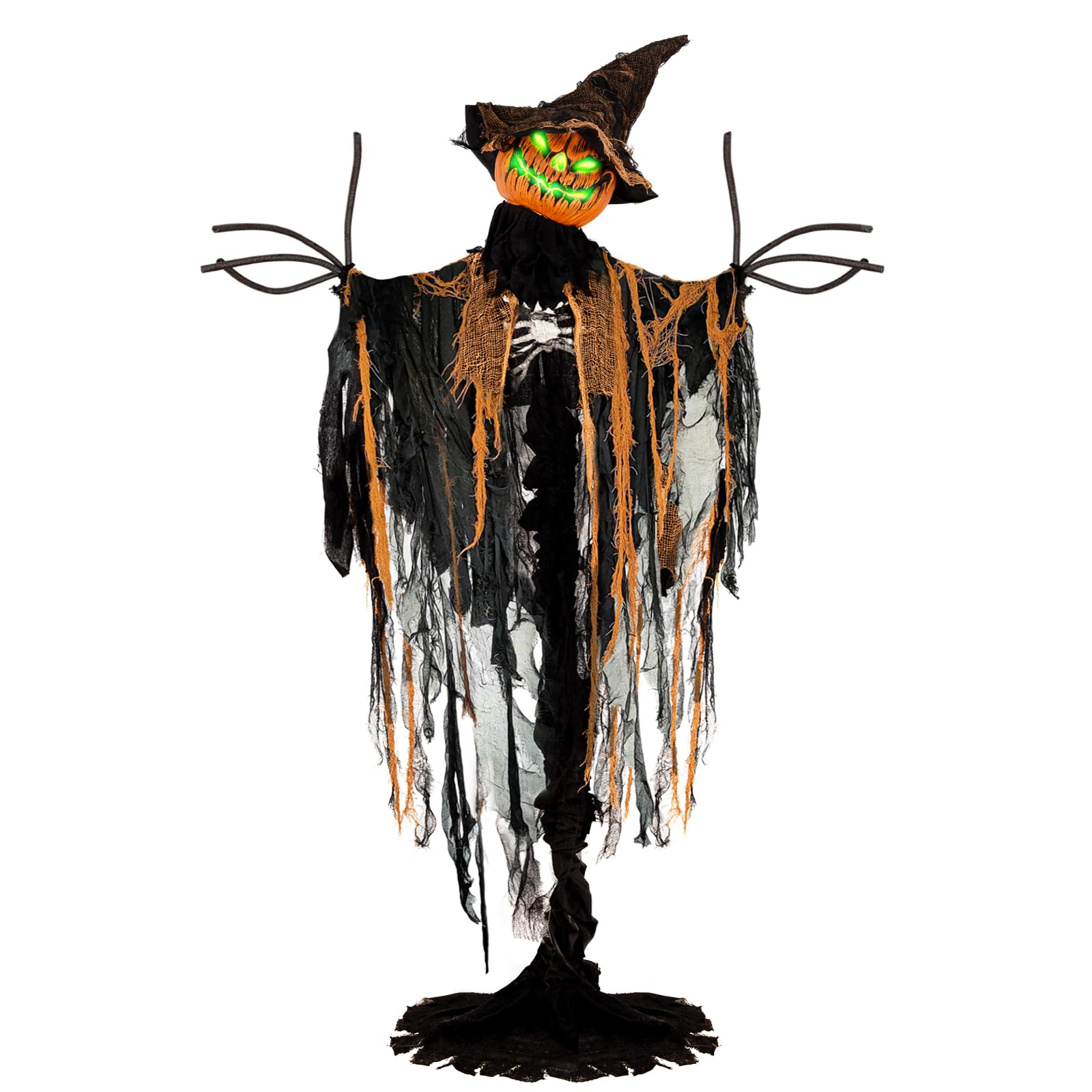Photo 1 of 83” Animatronics Pumpkin Man with Light-up Eyes, Creepy Sounds, Motion - Sound & Touch Activated, Life Size Halloween Decorations for Haunted House Props, Indoor/Outdoor Lawn Yard Halloween Decor