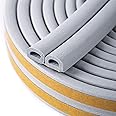 CloudBuyer Door & Window Weather Stripping, Soundproof Insulation Seal Strip with Self-Adhesive Rubber Collision Protection, 16.5 Ft (Grey)