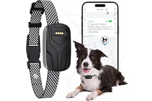 PEWKIM GPS Tracker & Health Monitoring for Dogs,Wireless Fence 2 in 1 Pet Tracking Smart Collar,Unlimited Range,Real-Time GPS Tracker for Pets,Wellness & Escape Alerts Waterproof,Works with Any Smartphone