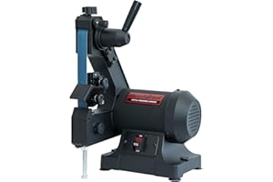 Bucktool 2.3A Belt Sander，1×30 Inch Low-Speed Belt Sander with Knife Sharpening Angle Guide, 1790 RPM Metal Sander for Knife Making & Metalworking