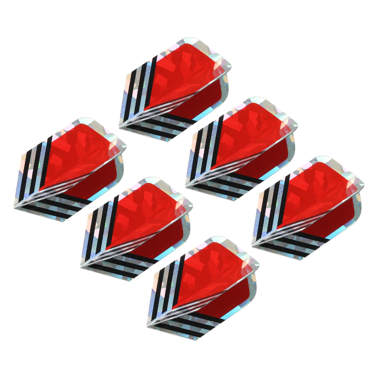 PATIKIL Slim Dart Flights, 6 Pack PET Unique Design Dart Accessories for Steel Tip Dart and Soft Tip Darts, Red-orange