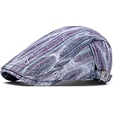 Quanhaigou Unisex Denim Newsboy Hats Flat Ivy Gatsby Cabbie Driving Berets Hat Cotton Dad Cap for Men Women