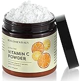Bos Essentials Ultra Fine Vitamin C Powder, 100% Pure Ascorbic Acid, Non-GMO, Cosmetic-Grade, Dissolves Instantly for DIY Serums, creams, and toners