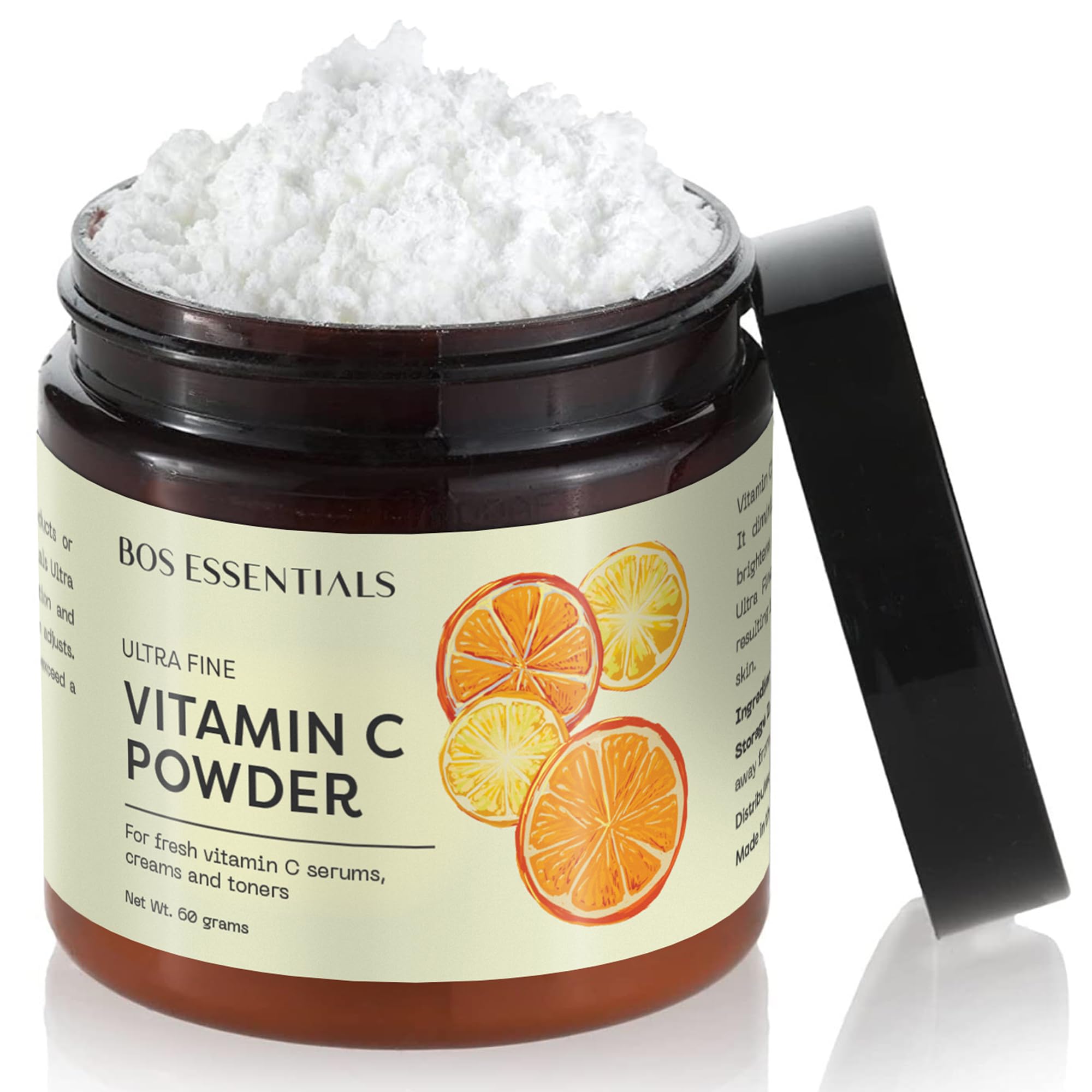 Ultra Fine Cosmetic Grade Vitamin C Powder | DISSOLVES INSTANTLY IN WATER | Finest quality available (325 MESH) | Make your own fresh and effective vitamin C serum