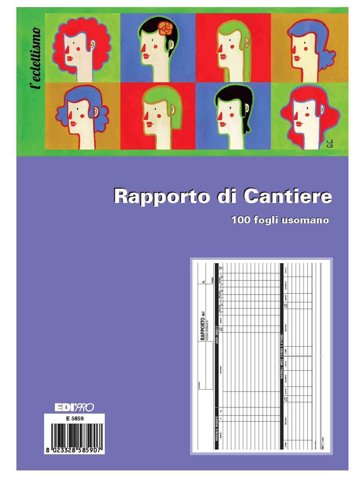 EDIPRO - E5859 - Block Construction site Ratio 100 Sheets Hand use 9,9x22