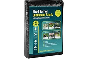 Whalemon Weed Barrier Landscape Fabric, 3.2oz Heavy Duty Garden Cloth, Weed Block Gardening Ground Cover Mat (3FT*50FT(3.2 OZ))