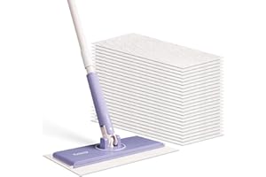 KUCBRALY Sweeper 2-in-1 Floor Mopping and Sweeping Kit for Swiffer Wet Dry Pads, Multi-Surface Mop Starter Kit for All Purpose Floor Cleaning, Includes 1 SWIFTMOP, 24 Mop Refills, No Need Touch Dirty Directly