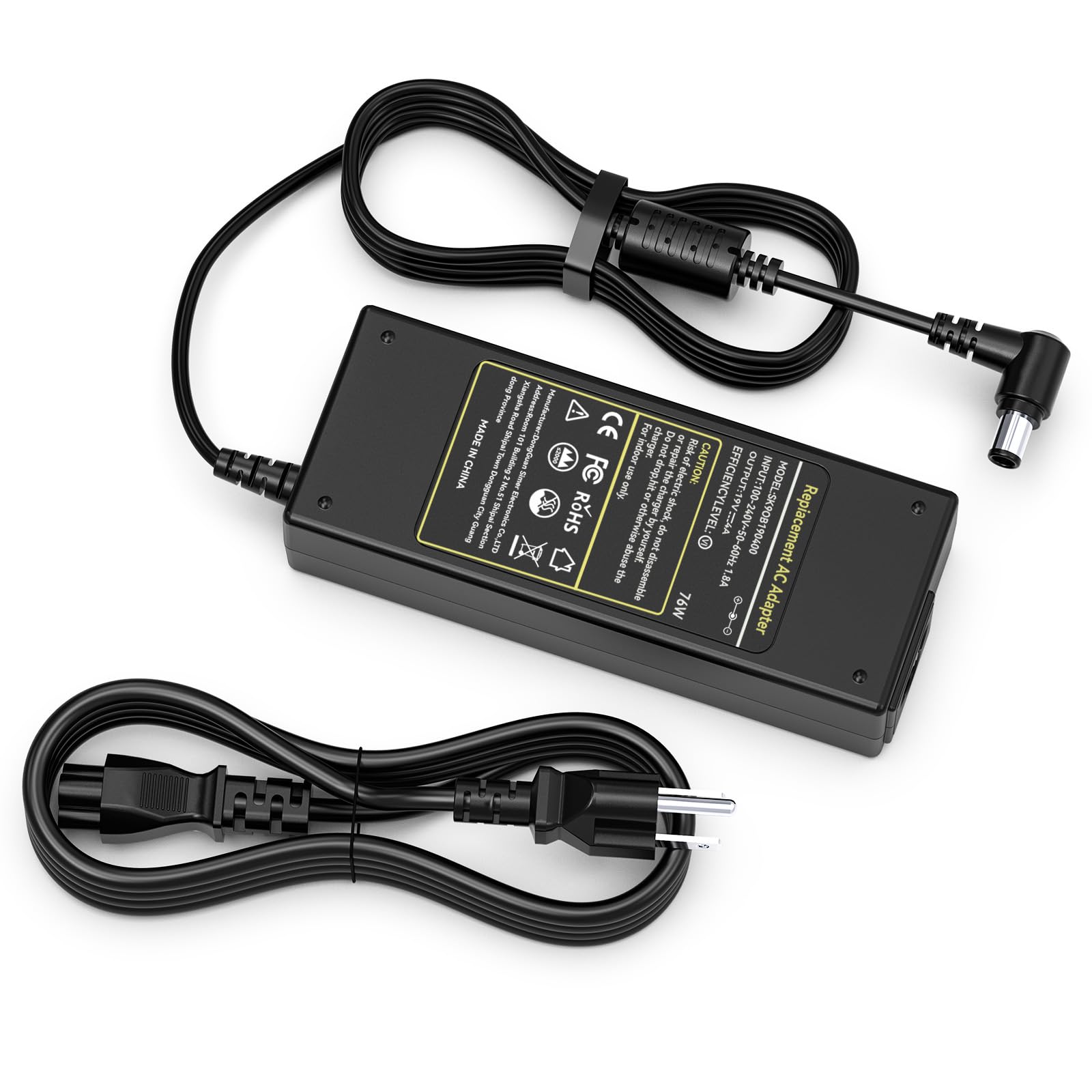 Photo 1 of 19V Power Cord Compatible with Samsung TV 32" UN32J400, UN32J4000AF, UN32J5205, UN32J400DAF, UN32J5003, UN32J400DAFXZA, UN32J525D, UN32J525DAF Power Adapter