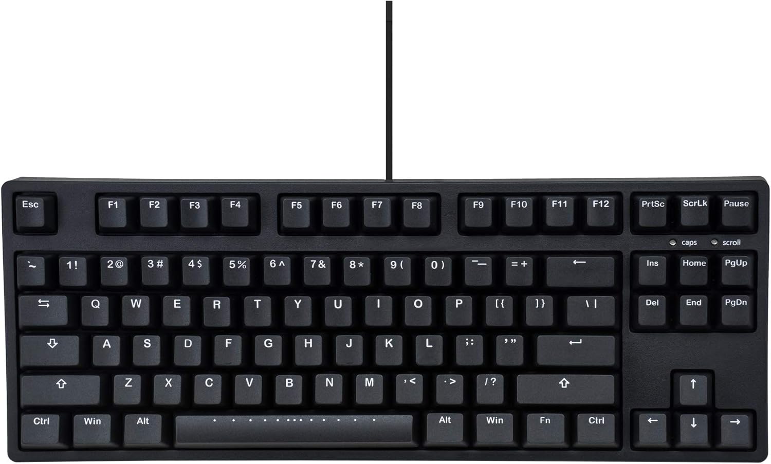iKBC CD87 v2 Mechanical Keyboard with Cherry MX Brown Switch for Windows and Mac, Tenkeyless Ergonomic Keyboard with PBT Double Shot Keycaps for Desktop and Laptop, 87-Key, Black, ANSI/US