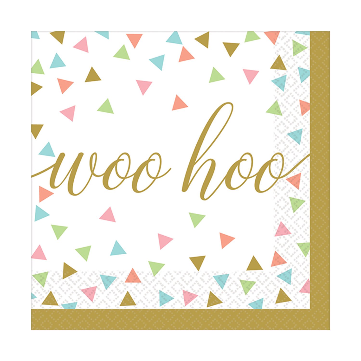 (PKT) 36 Pk Confetti Fun Beverage Napkins 25cm