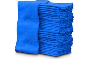 GELEAN Auto Mechanic Shop Towels 25 Cleaning Rags Absorbent Shop Rags Multipurpose Cleaning Towels for Automobiles, Industries, Garage, Homes (Blue)