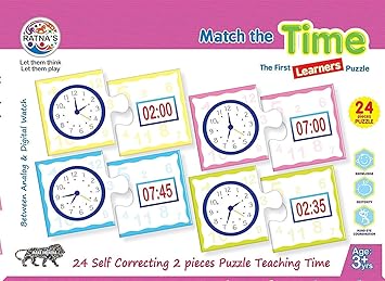 Ratnas Educational Jigsaw Puzzle Range for Kids (Time)
