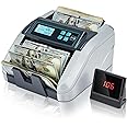 MUNBYN IMC51 Money Counter Machine Count Value, Add+Batch/Add+ Value Mode Bill Counter, UV/MG/IR/MT Detection, USD only Cash Counter,1100 Bills/min, Money Counting Machine with LCD Display (Gray)