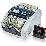 MUNBYN IMC51 Money Counter Machine Count Value, Add+Batch Mode Bill Counter, UV/MG/IR Detection, USD only Cash Counter,1100 B