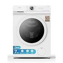 Midea MF10EW70B Lavatrice Slim Carica Frontale, 7 kg, 1400 Giri, Classe A, Vapore, Motore BLDC, Programma Rapido, Varie Temperature dell’Acqua, White