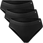 DANISH ENDURANCE Viscose from Bamboo Seamless Bikini Panties for Women 3-Pack
