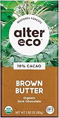 Alter Eco | Dark Chocolate Bars | Pure Dark Cocoa, Fair Trade, Organic, Non-GMO, Gluten Free (Brown Butter)