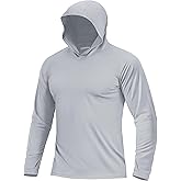 Boladeci Men's UPF 50+ Sun Protection Lightweight Hoodie Shirts Long Sleeve Fishing Shirt SPF UV Hiking Swim