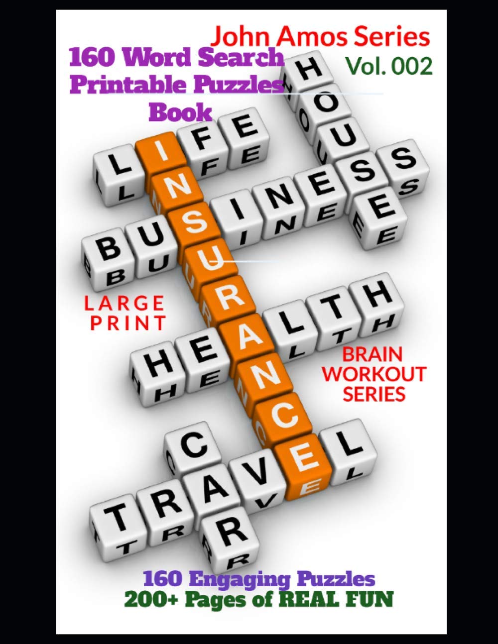 160 word search printable puzzles book vol amos john 9798690525156 amazon com books
