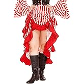 ThePirateDressing Steampunk Victorian Cosplay Costume Womens High-Low Show Girl Skirt